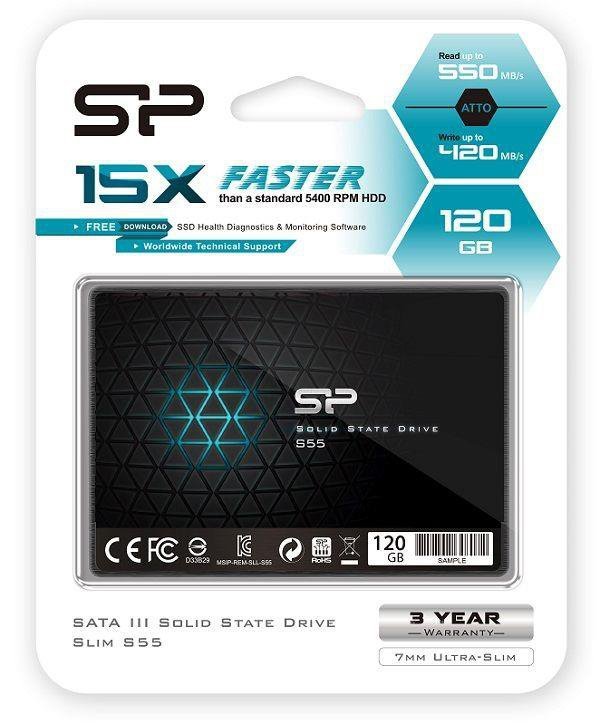 Dysk SSD Silicon Power S55 120GB 2.5&quot; SATA3 (550/420) 7mm