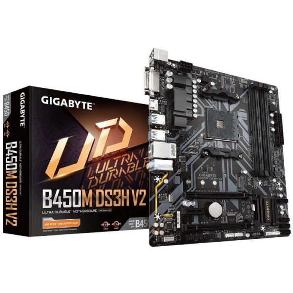 Płyta Gigabyte B450M DS3H V2/AMD B450/DDR4/SATA3/M.2/USB3.1/PCIe3.0/AM4/mATX