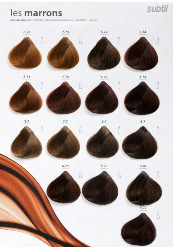 8/17 Crème - Blond Clair Cendré Marron Profesjonalna Farba do włosów Subtil CREME  60 ml.
