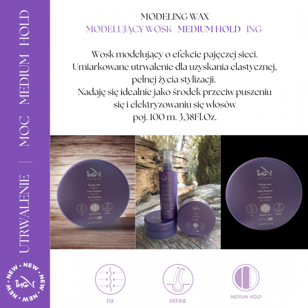Wosk modelujący. Fixing wax. Barberski wosk pajęczynka ING 100 ml. 