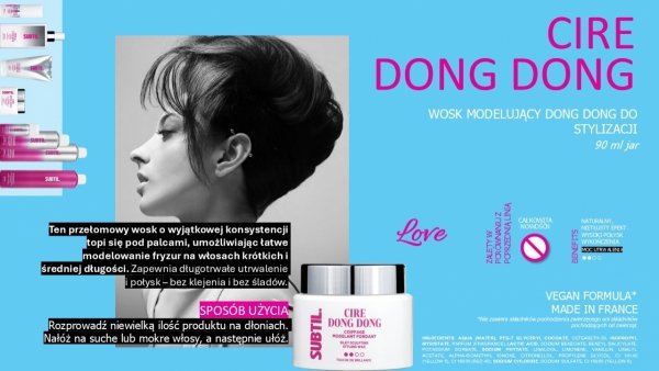 SUBTIL STYLIZACJA | WOSK MODELUJĄCY DONG DONG DO STYLIZACJI 90ml 