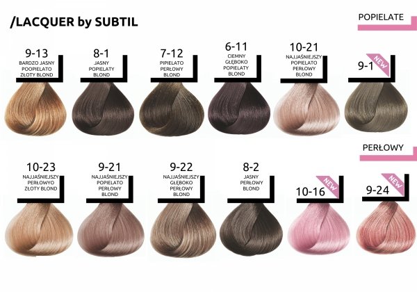 LACQUER 9-1 - Blond Très Clair Cendré VERY LIGHT ASH BLOND SUBTIL LACQUER XXL SHINE Profesjonalny Toner Kwasowy z efektem lustrzanego blasku  Subtil 60 ml.