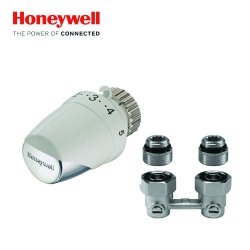 Zestaw Term. Kątowy Honeywell Głowica Thera 4 Design Biała-Chrom Verafix VK