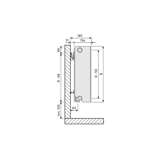 Purmo Ramo Ventil Compact Flex RCVF33 900x400