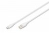 Digitus Kabel zasilający silikonowy USB-A - USB-C, USB 2.0 60W, 0,5m Biały