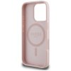Guess Grained Printed Flower Pattern MagSafe - Etui do iPhone 16 Pro Max (różowy)