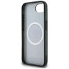 Guess IML Metal Glitter 4G Circle Triangle MagSafe - Etui do iPhone 16e (czarny)