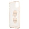 Karl Lagerfeld Glitter Karl & Choupette Head - Etui iPhone 13 mini (złoty)