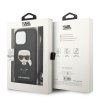 Karl Lagerfeld Monogram Leather Patch and Cord Iconik - Etui iPhone 13 Pro