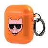 Karl Lagerfeld Choupette Head - Etui Airpods (fluo pomarańczowy)