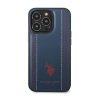US Polo Assn Leather Stitch - Etui iPhone 14 Pro Max (granatowy)
