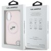 Karl Lagerfeld Silicone Double Heads And Circle MagSafe - Etui do iPhone 16 (różowy)