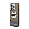Karl Lagerfeld Liquid Glitter NFT Choupette Head - Etui iPhone 14 Pro (czarny)
