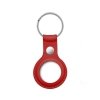 Crong Leather Case with Key Ring – Skórzane etui ochronne brelok do Apple AirTag (czerwony)