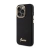 Guess Silicone Script Metal Logo & Frame - Etui iPhone 15 Pro (czarny)