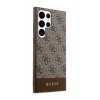 Guess 4G Bottom Stripe Metal Logo Collection - Etui Samsung Galaxy S23 Ultra (brązowy)