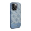 Guess 4G Bottom Stripe Metal Logo Collection - Etui iPhone 15 Pro (niebieski)