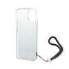 Guess 4G Print Cord - Etui ze smyczką iPhone 14 Plus (czarny)