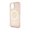 Guess Glitter Gold MagSafe - Etui iPhone 14 Plus (Różowy)