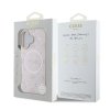 Guess Saffiano Peony Classic Logo MagSafe - Etui iPhone 16 Plus (różowy)