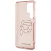Karl Lagerfeld Rhinestones Karl Head Logo - Etui Samsung Galaxy S25 Ultra (różowy)