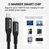 Crong Soft Link - Kabel 100W PD 5A USB-C do USB-C 25cm (czarny)