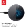 Crong PowerSpot Fast Wireless Charger – Aluminiowa ładowarka bezprzewodowa Qi 15W USB-C z powłoką ze szkła hartowanego (Shadow B