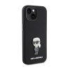 Karl Lagerfeld Silicone Ikonik Metal Pin - Etui iPhone 15 (czarny)