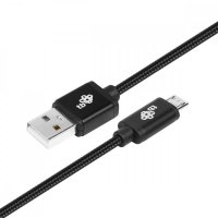 TB Kabel USB-Micro USB 1.5 m. czarny sznurek 