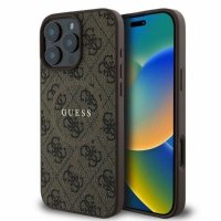 Guess 4G Ring Classic Logo MagSafe - Etui iPhone 16 Pro Max (brązowy) 