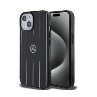 Mercedes Double Layer Crossed Lines MagSafe - Etui iPhone 15 (czarny) 