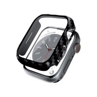 Crong Hybrid Watch Case - Etui ze szkłem Apple Watch 41mm (Carbon) 