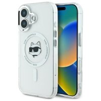 Karl Lagerfeld IML Metal Choupette Head MagSafe - Etui iPhone 16 (biały) 