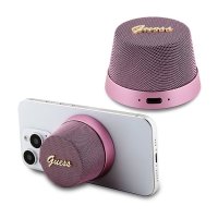 Guess Magnetic Script Metal Logo - Głośnik Bluetooth V5.3 (różowy) 