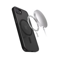 Crong Hybrid Frost MAG Cover - Etui iPhone 16e MagSafe (czarny) 