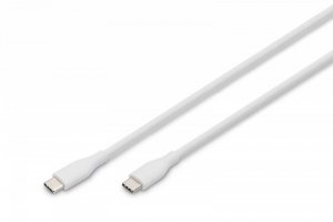 Digitus Kabel zasilający silikonowy USB-C - USB-C, USB 2.0 60W, 0,5m Biały