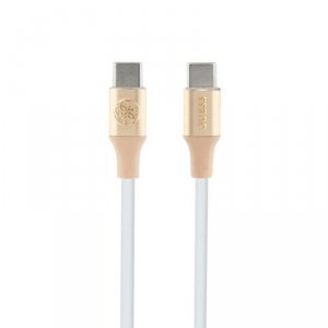 Guess Ebossed Logo - Kabel USB-C do USB-C Fast Charging 1.5m (złoty)
