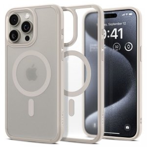 Spigen Ultra Hybrid Mag MagSafe - Etui do iPhone 15 Pro (Frost Natural Titanium)