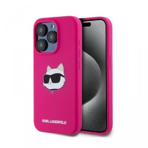 Karl Lagerfeld Silicone Choupette Head MagSafe - Etui iPhone 15 Pro (różowy)