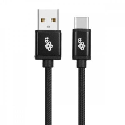 TB Kabel USB-USB C 3 m. czarny sznurek