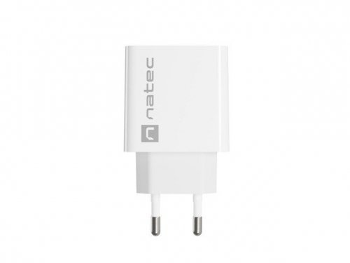 Natec Ładowarka sieciowa Ribera 1x USB-A 18W Biała