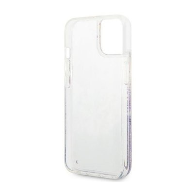 Guess Liquid Glitter Flower – Etui iPhone 14 Plus (fioletowy)