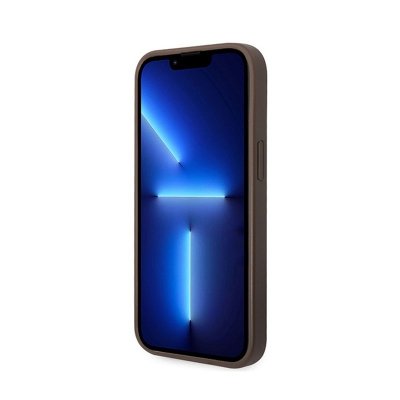 Guess 4G Metal Gold Logo - Etui iPhone 15 Plus (brązowy)