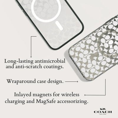 Coach Signature C Ombre MagSafe - Etui iPhone 15 Pro Max (Deep Forest)