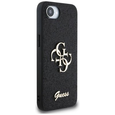 Guess Fixed Glitter Big 4G - Etui do iPhone 16e (czarny)