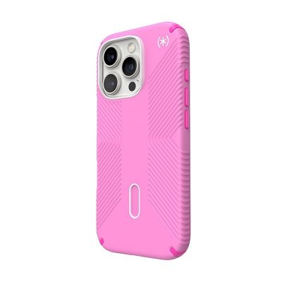 Speck Presidio2 Grip ClickLock & MagSafe - Etui iPhone 16 Pro (True Pink / Shocking Pink / White)