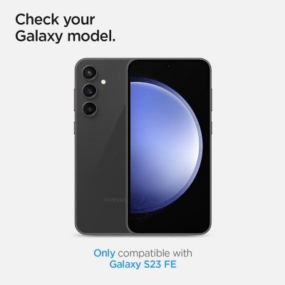 Spigen Optik Pro GLAS.TR EZ Fit Camera Protector 2-Pack - Szkło ochronne na obiektyw do Samsung Galaxy S23 FE (2 szt) (Czarny)