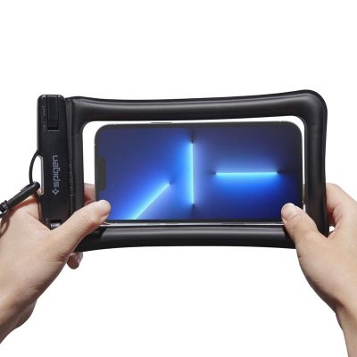 Spigen A610 Universal Waterproof Float Case - Etui do smartfonów do 6.9&quot; (Czarny)