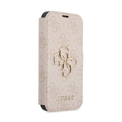 Guess Booktype 4G Big Metal Logo - Etui iPhone 13 Pro (różowy)