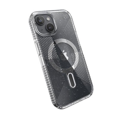 Speck Presidio Lux Grip ClickLock & MagSafe - Etui iPhone 16e / iPhone 15 / iPhone 14 / iPhone 13 (Clear / Platinium Glitter / C